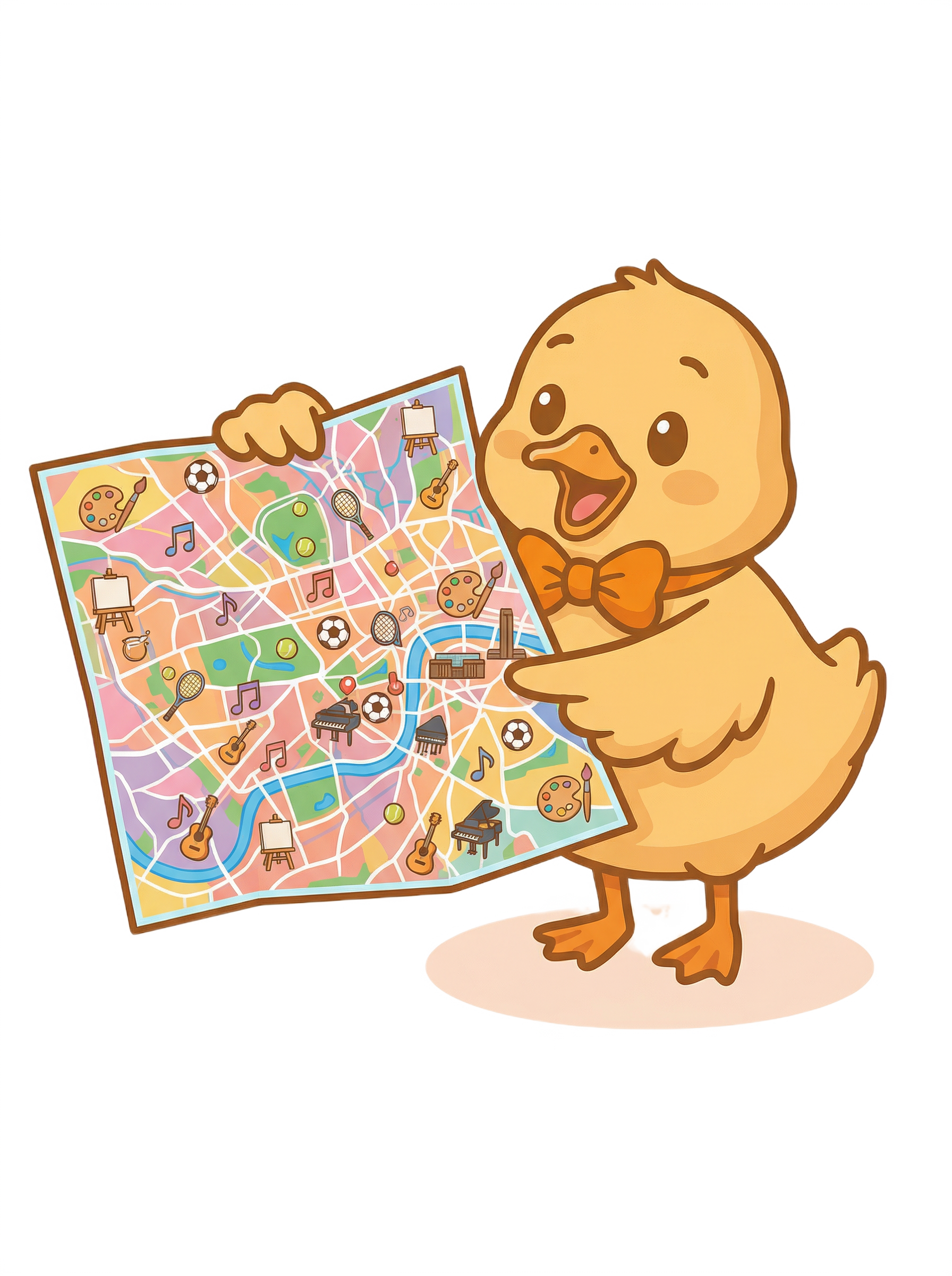 Duck with map